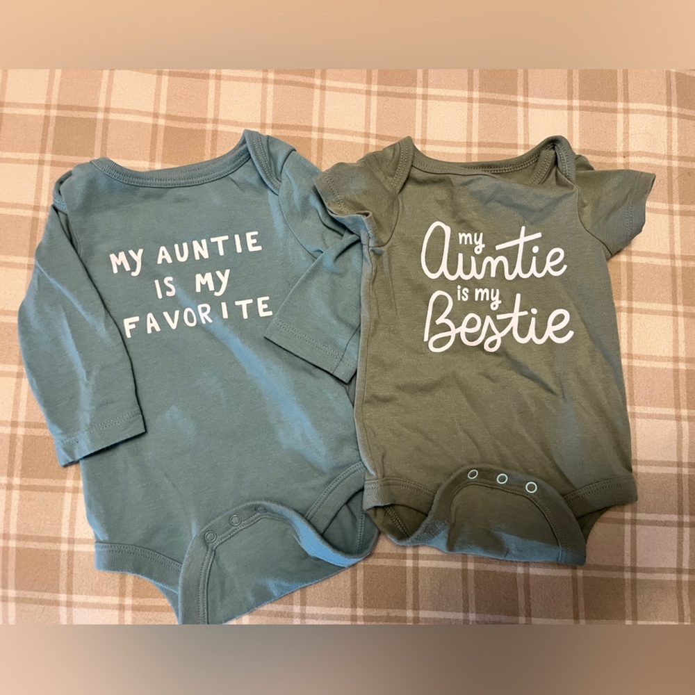 Cat & Jack Long Sleeve Bodysuit Set - Blue and Green